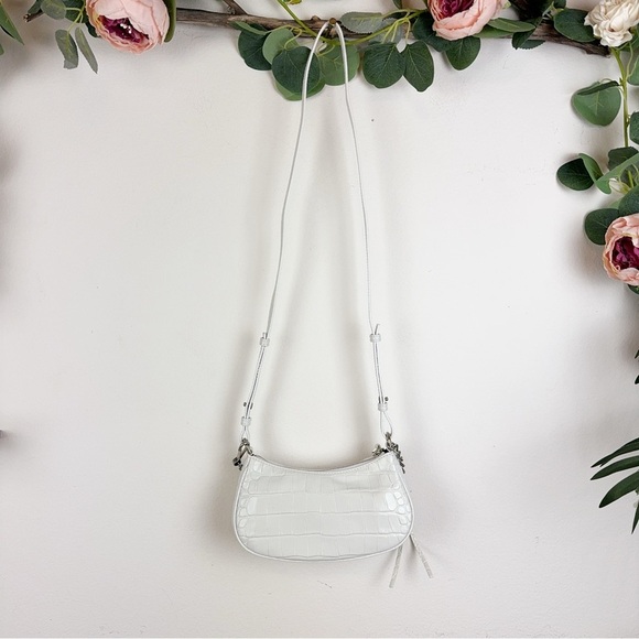 Authentic Balenciaga Le Cagole Crocodile Embossed Mini Bag With Chain in White - Picture 3 of 14